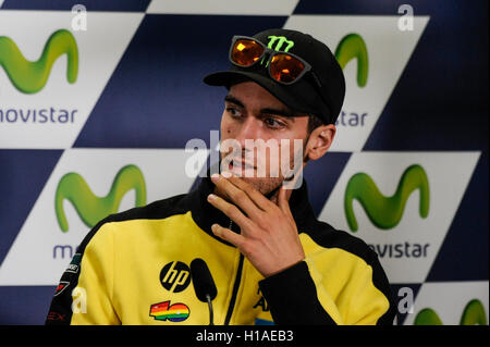 Motorland Aragón, Alcaniz, Espagne. 22 Sep, 2016. Grand Prix de l'Aragon. Conférence de presse Journée, Alex rin lors de la conférence de presse. Credit : Action Plus Sport/Alamy Live News Banque D'Images