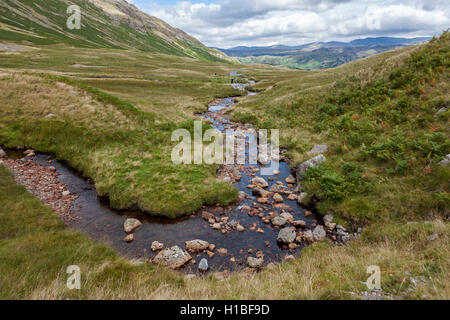 Peu d'Gatesgarthdale et Hause Gill à Borrowdale vers, Lake District, Cumbria, Angleterre Banque D'Images