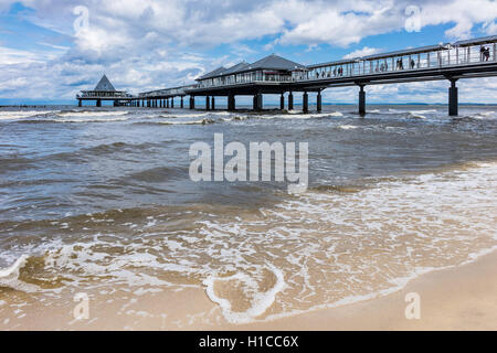 La jetée à Heringsdorf sur l'île Usedom (Allemagne) Banque D'Images