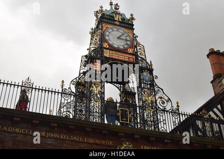 Eastgate Clock victorien, Chester, Angleterre Banque D'Images