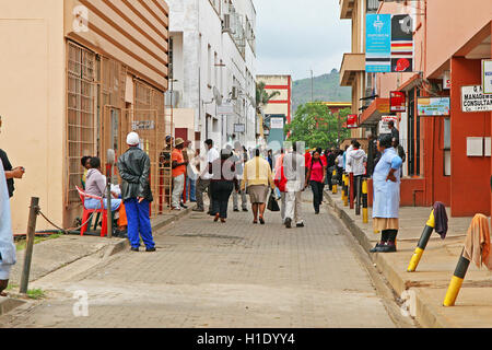 Passerelle piétonne, Royaume du Swaziland, Mbabane Banque D'Images