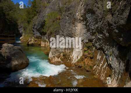 Cerrada de Elias, Gorge, rivière Borosa Sierra de Cazorla, Segura et Las Villas, Parc Naturel de la province de Jaén, Andalousie, Espagne Banque D'Images