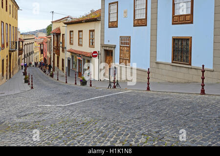 Typische Gasse à La Orotava, Teneriffa, Kanarische Inseln, Spanien Banque D'Images