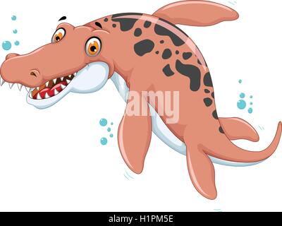 Dinosaure natation dessin pour vous concevoir Illustration de Vecteur