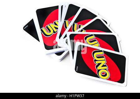 jeu de cartes UNO Banque D'Images