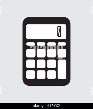 L'icône Calculatrice silhouette isolated Illustration de Vecteur