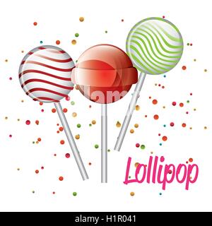 Trois graphiques lollipop Illustration de Vecteur