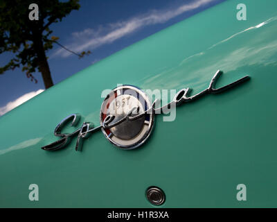 Détail de la dénomination spéciale sur le couvercle du coffre d'une 1957 Buick Special Banque D'Images