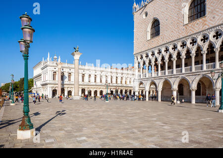 Riva degli Schiavoni, Venise, Vénétie, Italie, Europe. Banque D'Images