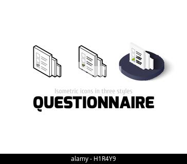 Icône Questionnaire de styles Illustration de Vecteur