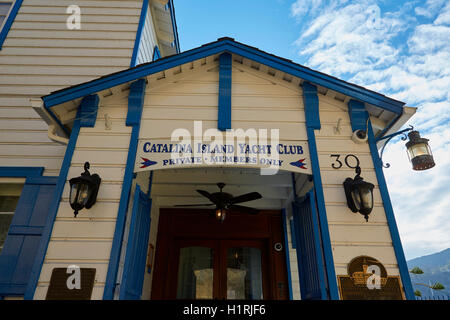 Entrée de la Catalina Island Yacht Club à Avalon, Californie. Banque D'Images