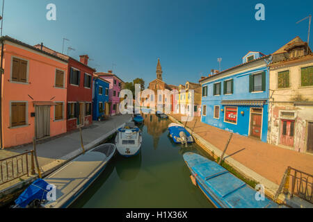 Photo de Burano à Venise. Banque D'Images