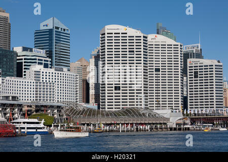 Western Sydney Central Business District qui surplombe Darling Harbour Sydney New South Wales Australie Banque D'Images