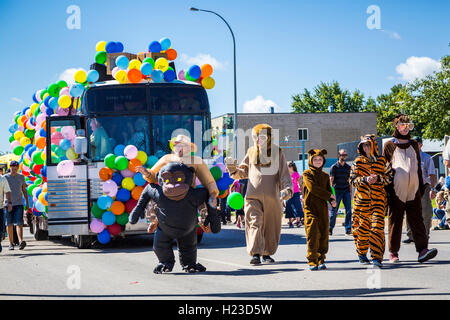 Le festival des récoltes 2016 street parade à Winkler, au Manitoba, Canada. Banque D'Images