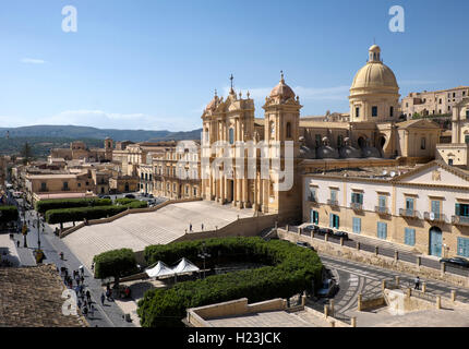 La Cathédrale de Noto, Noto, Sicile, Italie Banque D'Images