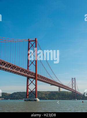 Ponte 25 de Abril, Pont du 25 avril, Tage, Lisbonne, Portugal, Lisboa Région Banque D'Images