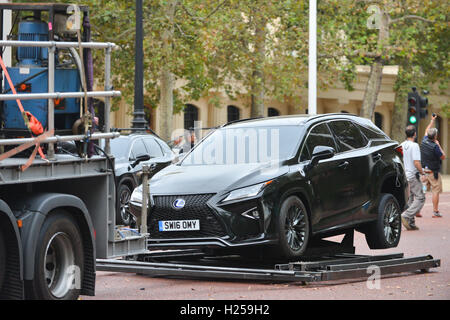 Le Mall, Londres, Royaume-Uni. Sep 24, 2016. Tournage des scènes Transformers : Le dernier chevalier, sur le Mall. © Matthieu Chattle Banque D'Images