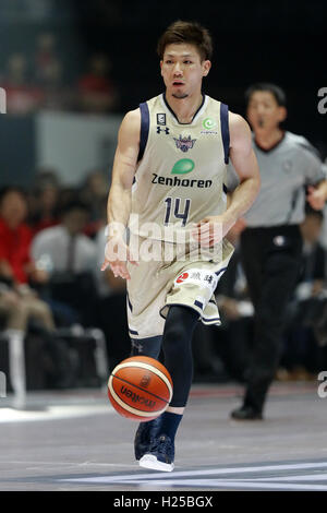 Gymnase st Yoyogi, Tokyo, Japon. 29Th Sep 2016. Ryuichi Kishimoto (Golden Kings), le 23 septembre 2016 - Basket-ball : Première Division 2016-2017 B.LEAGUE match entre Alvark Tokyo 74-53 Ryuku rois d'or au 1er Gymnase de Yoyogi, Tokyo, Japon. © Yusuke Nakanishi/AFLO SPORT/Alamy Live News Banque D'Images