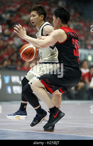 Gymnase st Yoyogi, Tokyo, Japon. 29Th Sep 2016. Ryuichi Kishimoto (Golden Kings), le 23 septembre 2016 - Basket-ball : Première Division 2016-2017 B.LEAGUE match entre Alvark Tokyo 74-53 Ryuku rois d'or au 1er Gymnase de Yoyogi, Tokyo, Japon. © Yusuke Nakanishi/AFLO SPORT/Alamy Live News Banque D'Images