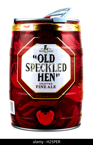 Petit fût de bière Old Speckled Hen Banque D'Images