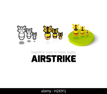 Airstrike icône dans un style différent Illustration de Vecteur