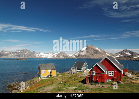 Le règlement de son Tunoq Torsuut sur Kulusuk, Est du Groenland Banque D'Images