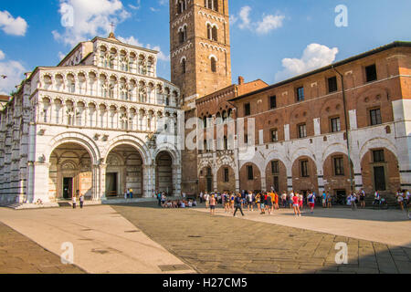 Cathédrale (Duomo) de San Martino, Lucca, Toscane, Italie. Banque D'Images