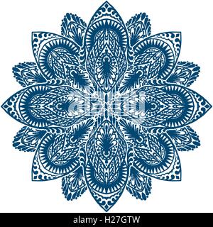 Mandala. Ornement floral ethnique décoratif. Vector illustration isolé sur fond blanc Illustration de Vecteur