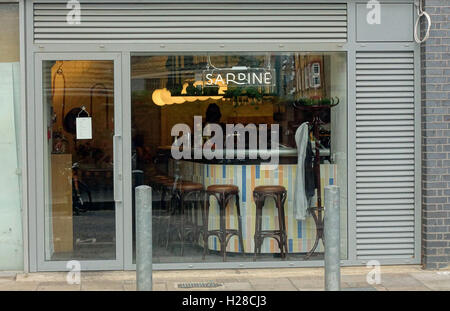 Restaurant la sardine, Micawber Street, Islington, Londres Banque D'Images