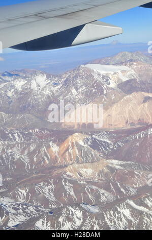 Les montagnes des Andes, la plus longue chaîne de montagnes du continent dans le monde, est vu d'une Banque D'Images