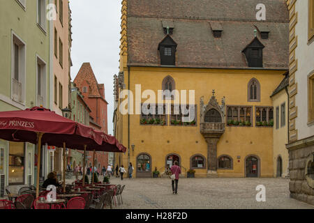 Alter Rathaus Platz, Regensburg, Bavière, Allemagne Banque D'Images