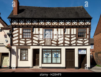 Numéro 6 Sandford Street, Lichfield, Staffordshire, Angleterre, Royaume-Uni. Un milieu à la fin de 16e siècle en bois bâtiment. Banque D'Images