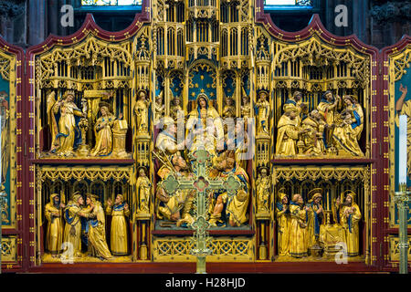 Le retable de la Vierge Chapelle, Cathédrale de Lichfield, dans le Staffordshire, Angleterre, RU Banque D'Images