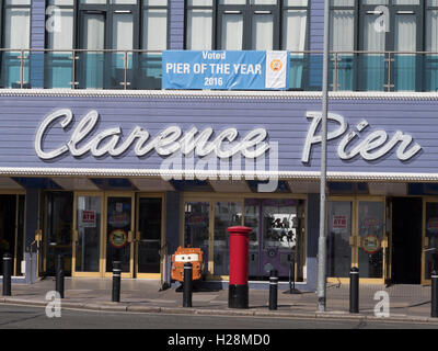 Clarence Pier, front de mer de Southsea, Portsmouth, Angleterre, Royaume-Uni. Banque D'Images