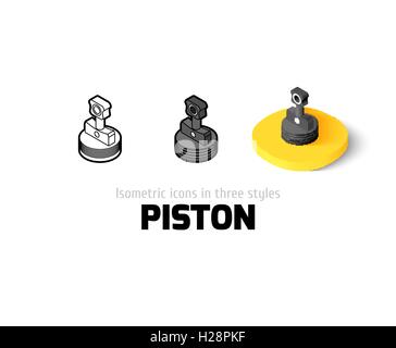 L'icône du piston dans un style différent Illustration de Vecteur