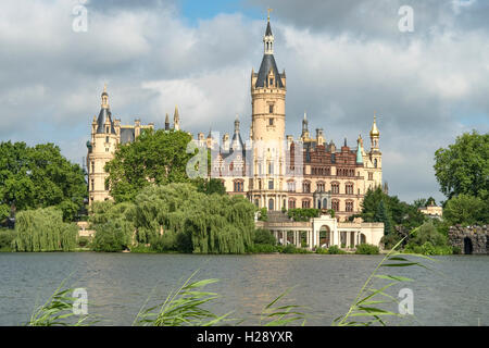 Schloss Schwerin de Schwerin, Poméranie occidentale, Allemagne Banque D'Images