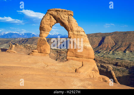 Rock formation, Delicate Arch, Arches National Park, Moab, Utah, USA Banque D'Images