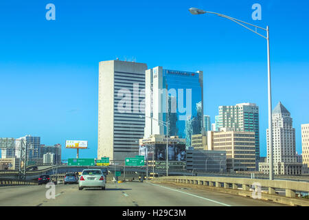 Miami sur autoroute Banque D'Images