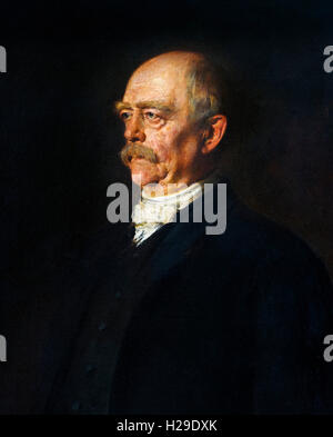 Otto von Bismarck : (1815-1898), Portrait de Franz von Lenbach, huile sur toile, 1884. Banque D'Images