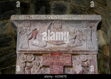 Détail de l'All-Savior Amenaprkich (khatchkar) à partir de la Gallery de Haghbat monastère en Arménie Banque D'Images