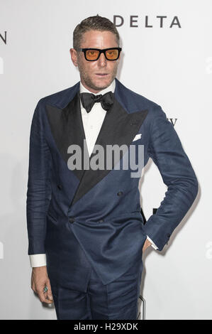 Milan, Italie. Sep 24, 2016. Lapo Elkann assiste à l'amfAR Milan 2016 à la Permanente le 24 septembre 2016 à Milan, Italie. | Verwendung weltweit/alliance Photo © dpa/Alamy Live News Banque D'Images