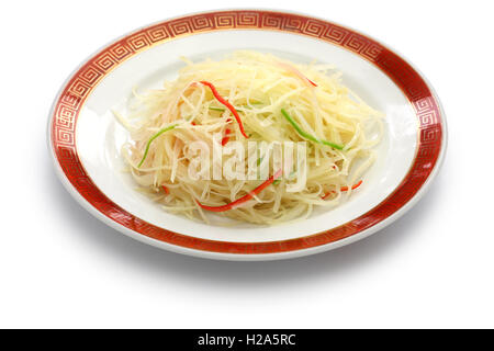 Sauté de pommes de terre râpée, une cuisine chinoise Banque D'Images