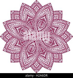 Mandala. Motif floral décoratif. Vector illustration de style ethnique Illustration de Vecteur