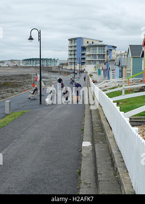 La promenade de la station balnéaire de North Devon Westward Ho !, UK Banque D'Images