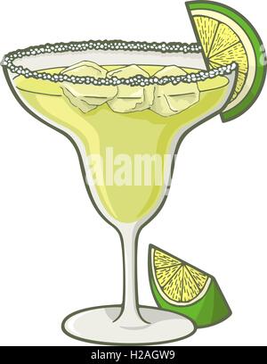 Cocktail Margarita Illustration de Vecteur