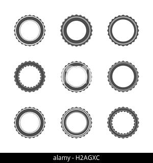 Ronde des modèles d'emblèmes, vector illustration. Illustration de Vecteur