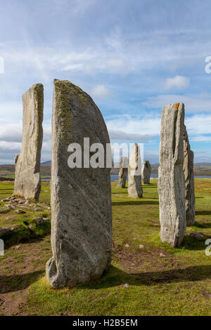 Isle Of Lewis, Hébrides extérieures, en Écosse Callanish Standing Stones érigé au néolithique (4000-2500bc) Banque D'Images