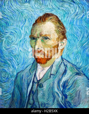 Vincent van Gogh (1853-1890), Autoportrait, huile sur toile, 1889. Banque D'Images
