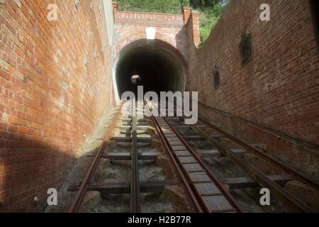 Le funiculaire de la colline de l'Ouest dans la région de Hastings, Sussex, Angleterre Banque D'Images
