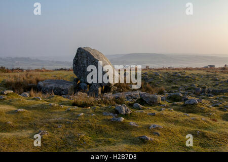 Arthur's Stone Maen (CETI), une chambre funéraire néolithique, la péninsule de Gower, Swansea, Glamorgan, Pays de Galles, Royaume-Uni Banque D'Images